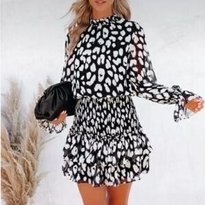 TCEC Black and White Print Dress